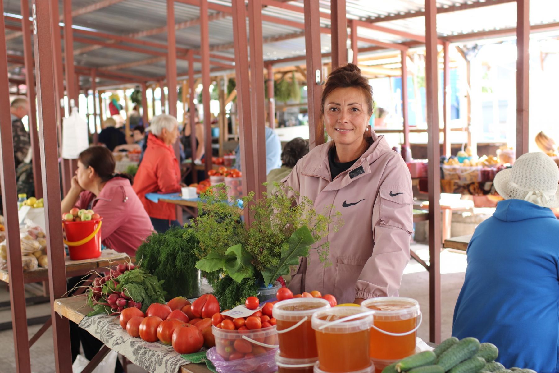 Рынок. Лето. Овощи. Фрукты. Грибы.