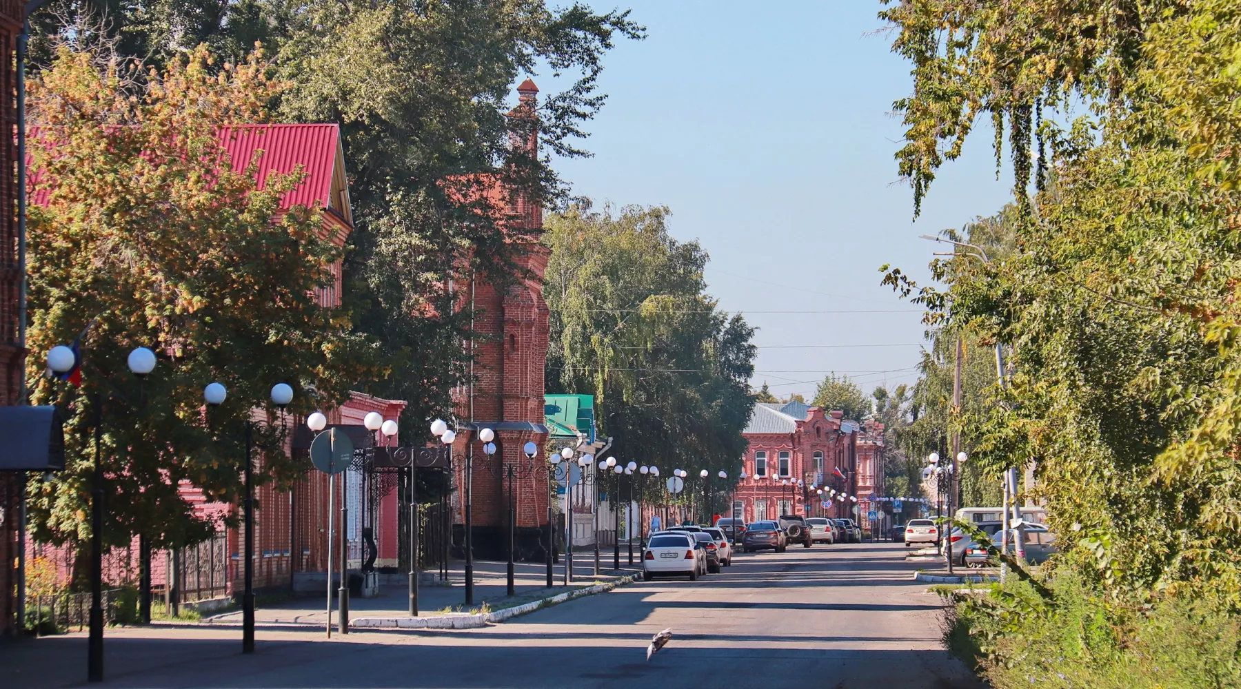 Улица Советская, август, старая часть города