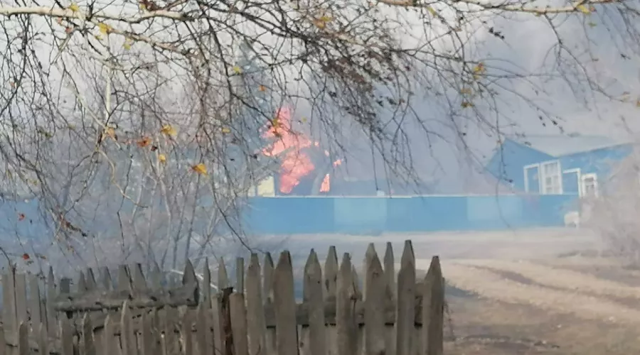 Пожар в Змеиногорском районе