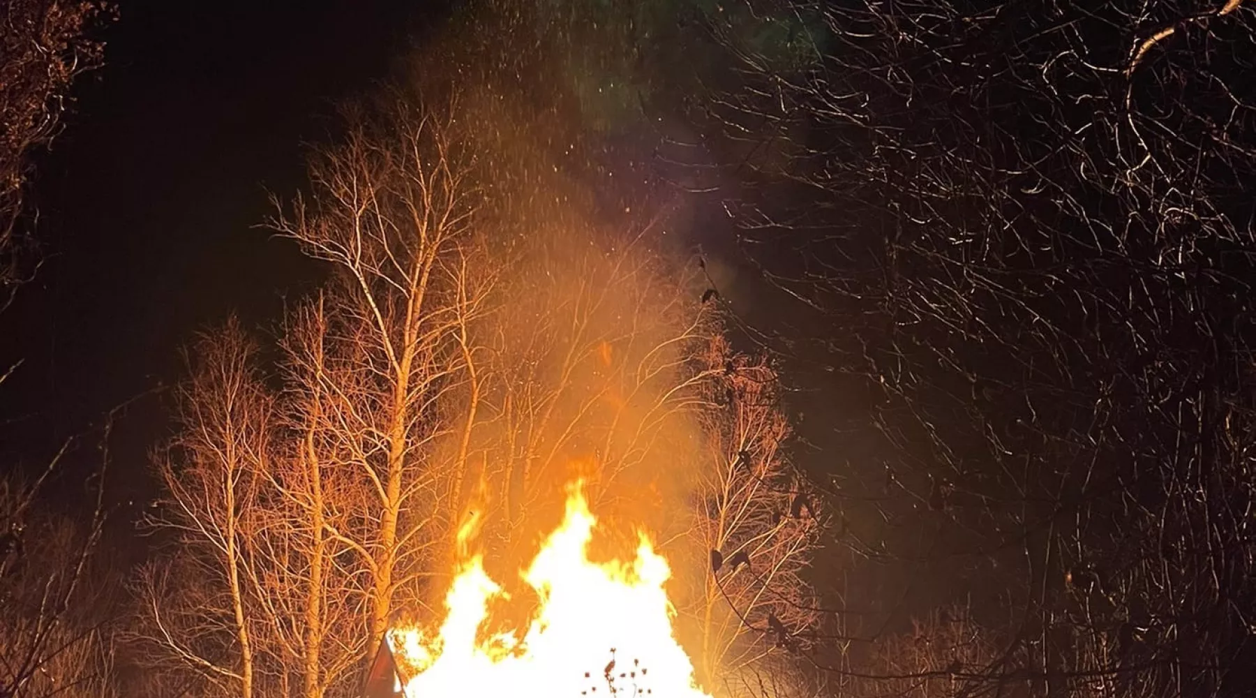 Пожар в садоводстве Заря