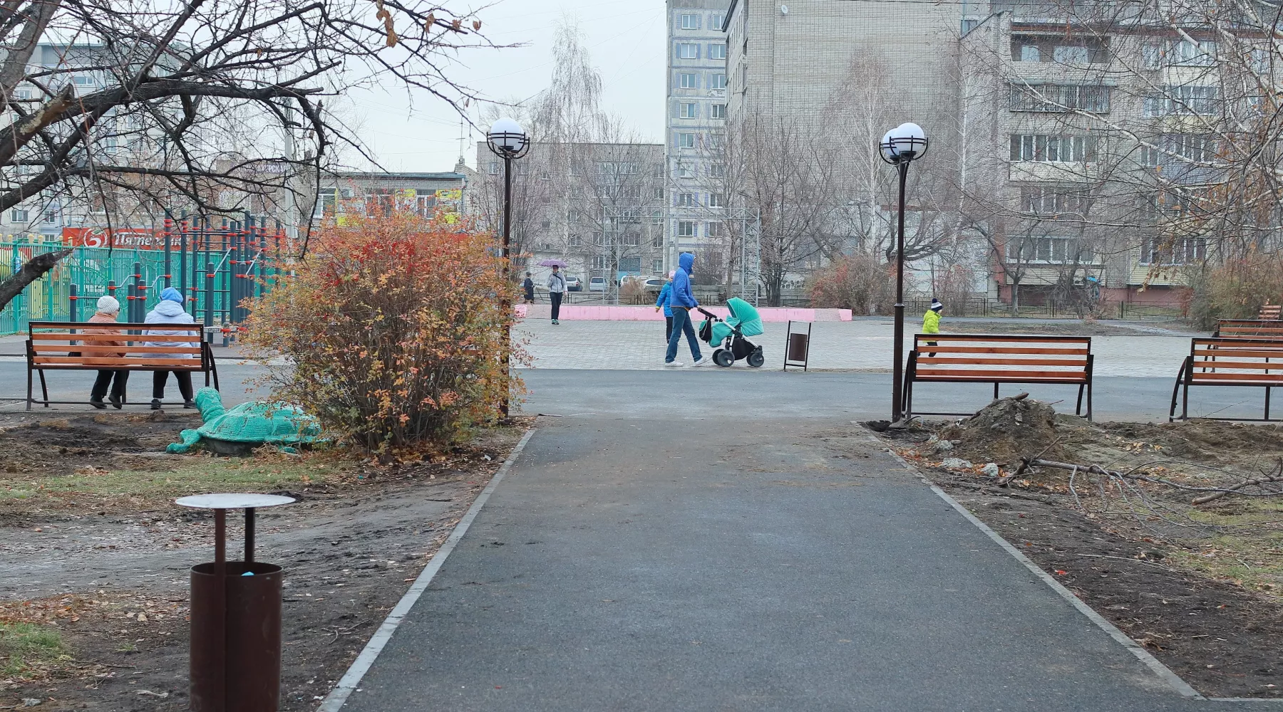 Работы в парке Строителей.