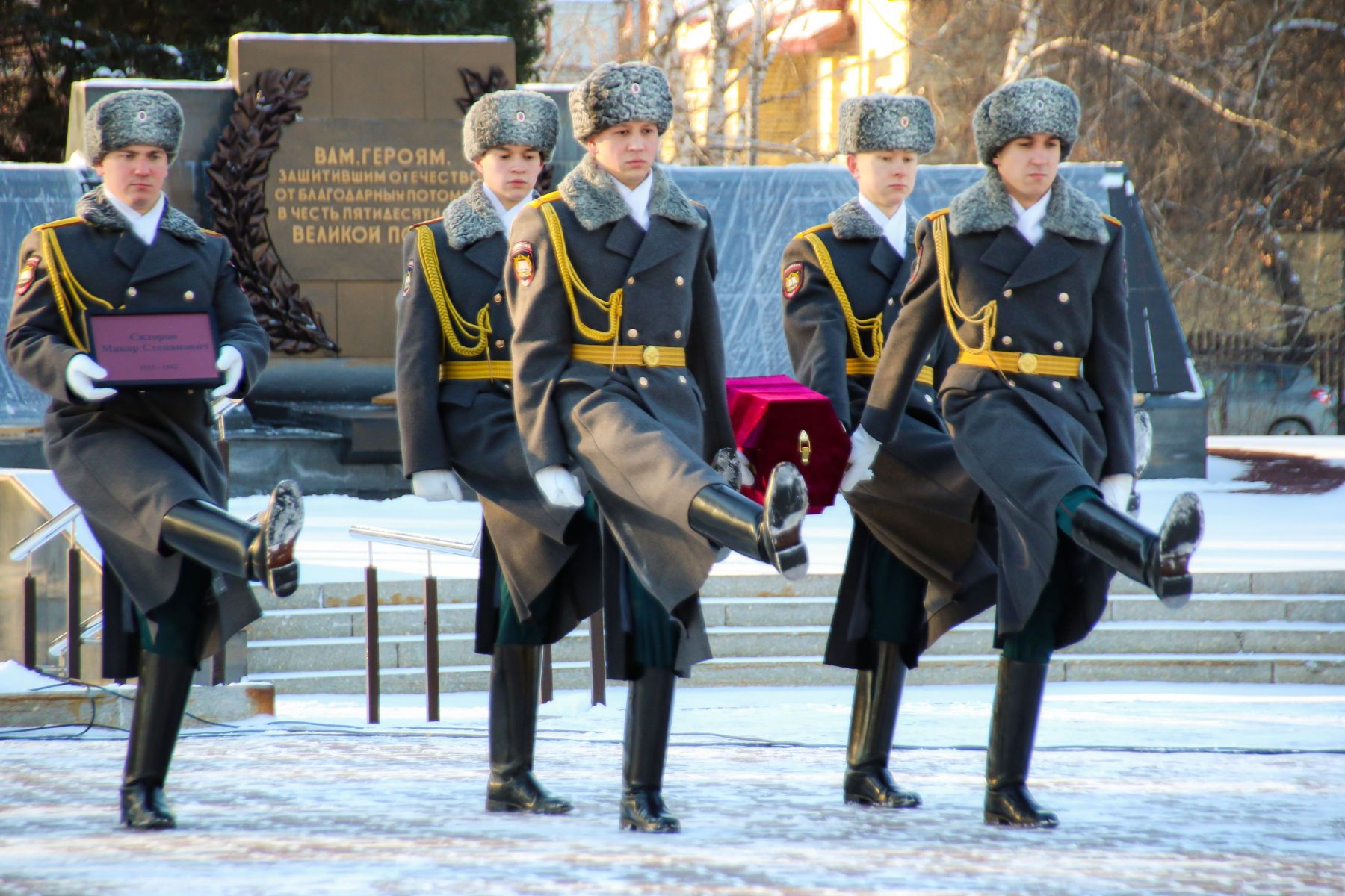 Захоронение праха рядового Макара Сидорова