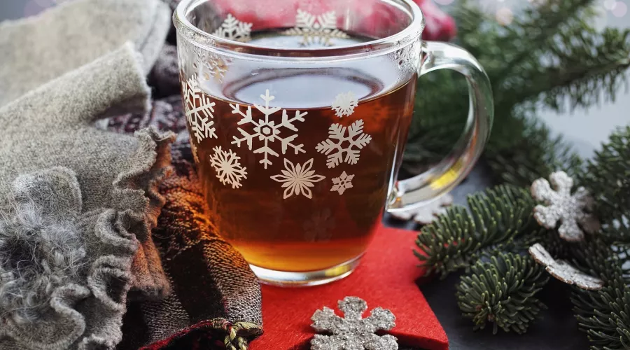 зима, чай, новый год