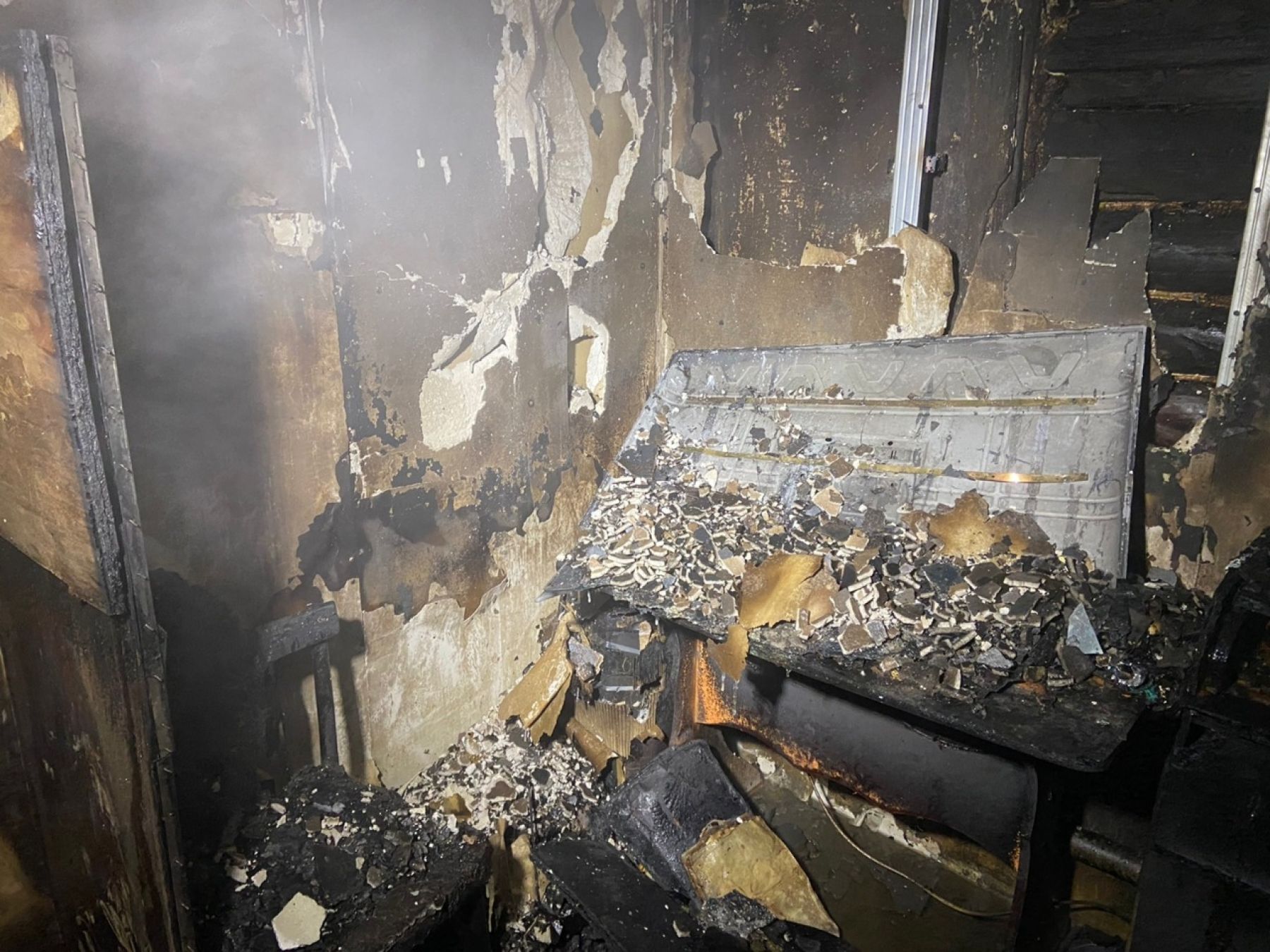 Сгоревший дом в Рубцовске