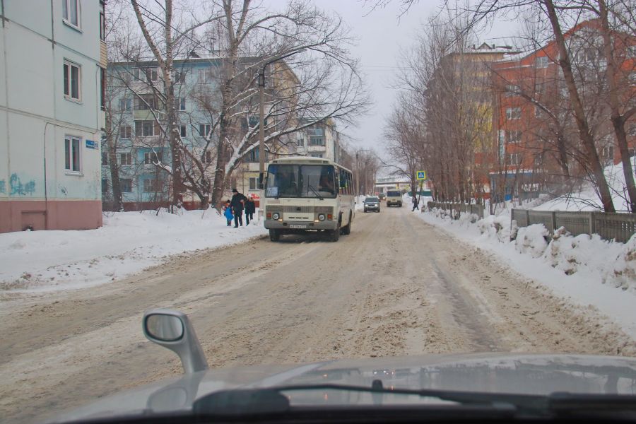 Автобус. Зима.