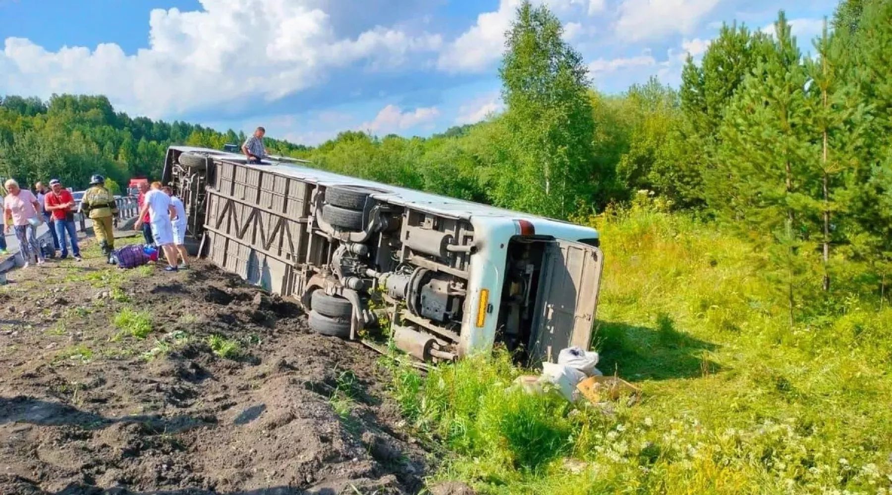 ДТП с автобусом на трассе &quot;Бийск - Новокузнецк&quot;