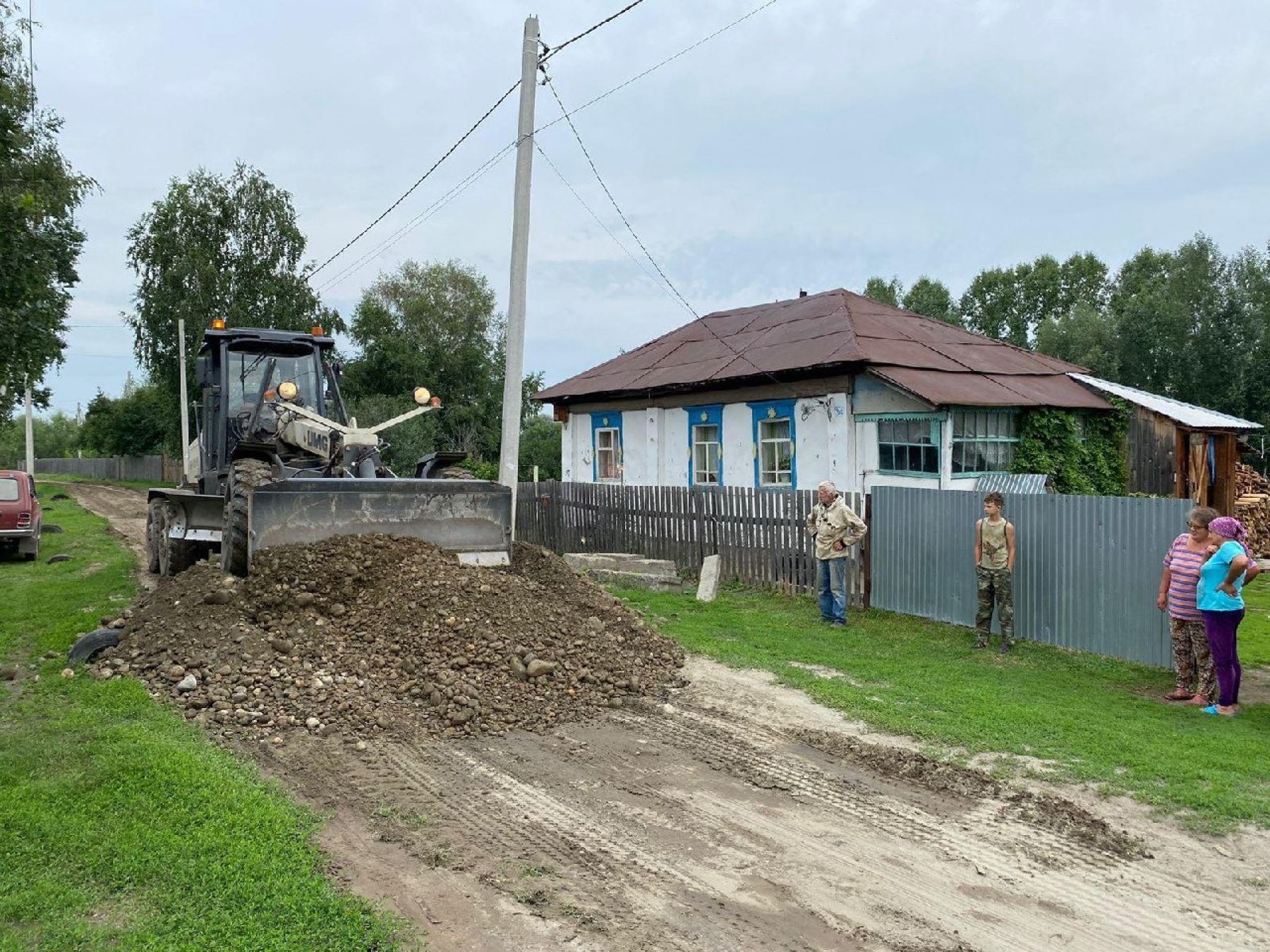 Грейдирование дорог. Село Фоминское