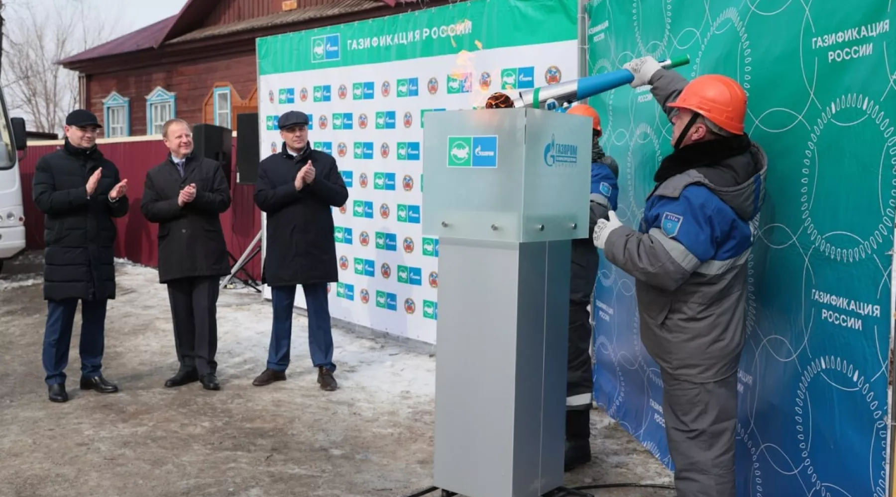 15 марта в селе Сростки Бийского района запустили газопровод
