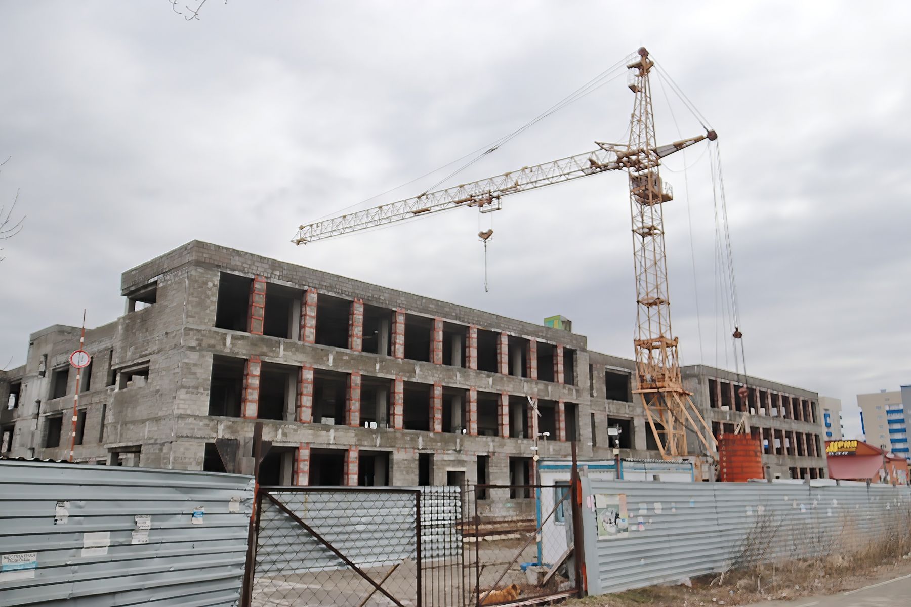 Строительство школы на АБ. 