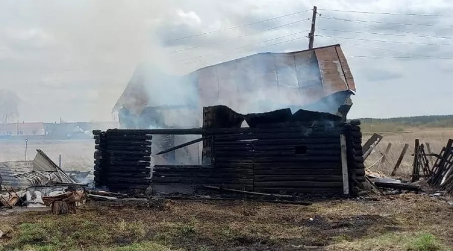 В одном из сёл Алтайского края сгорел дом многодетной семьи