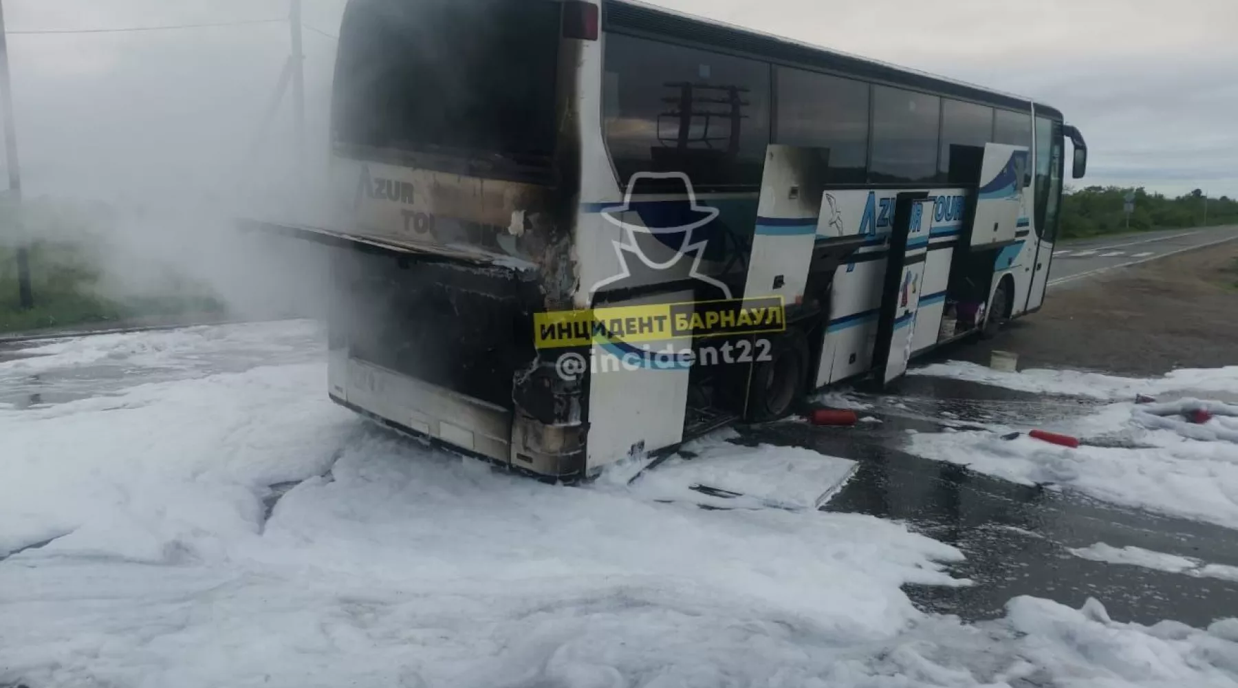 25 мая в одном из сёл Алтайского края загорелся рейсовый автобус