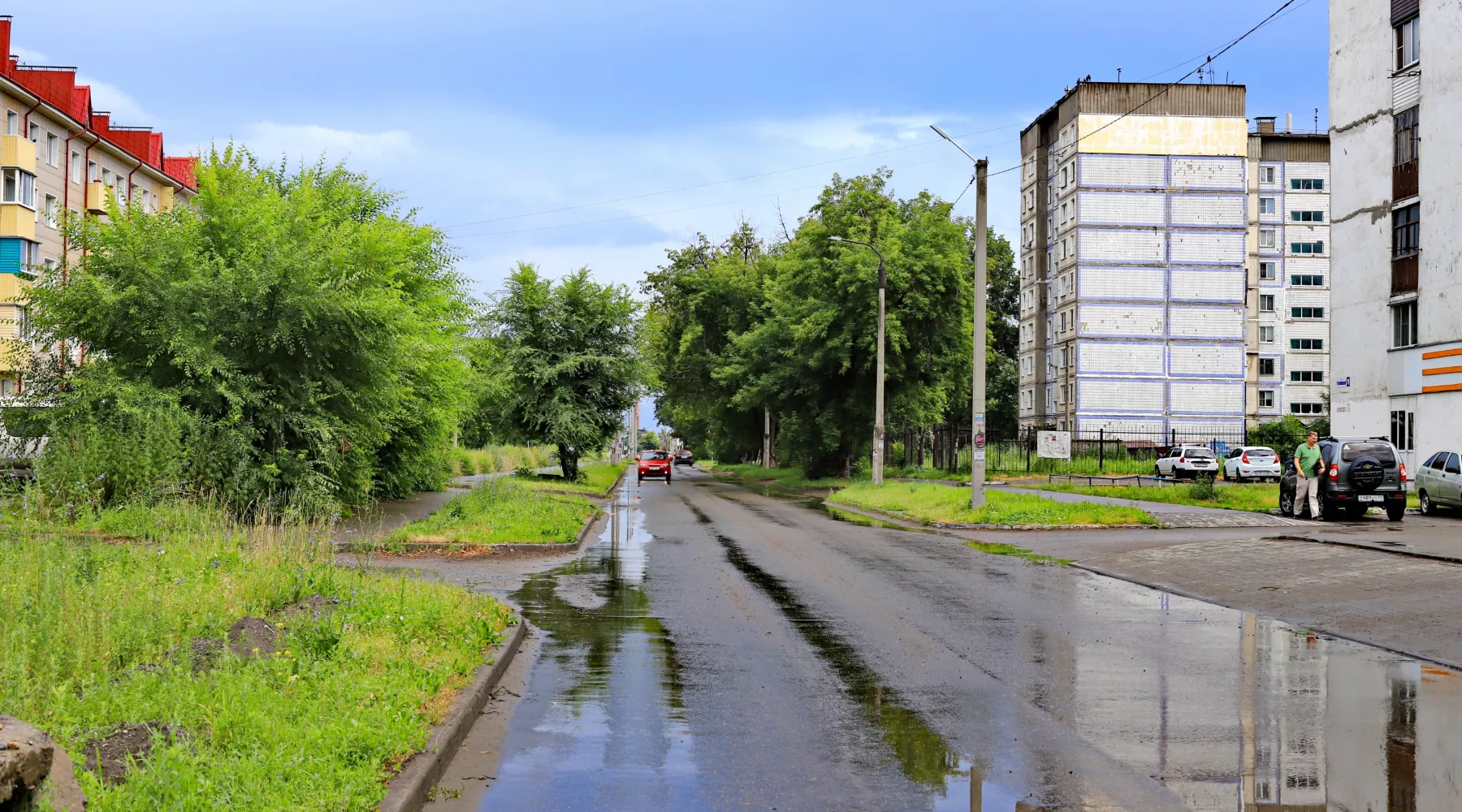 Город. После дождя.