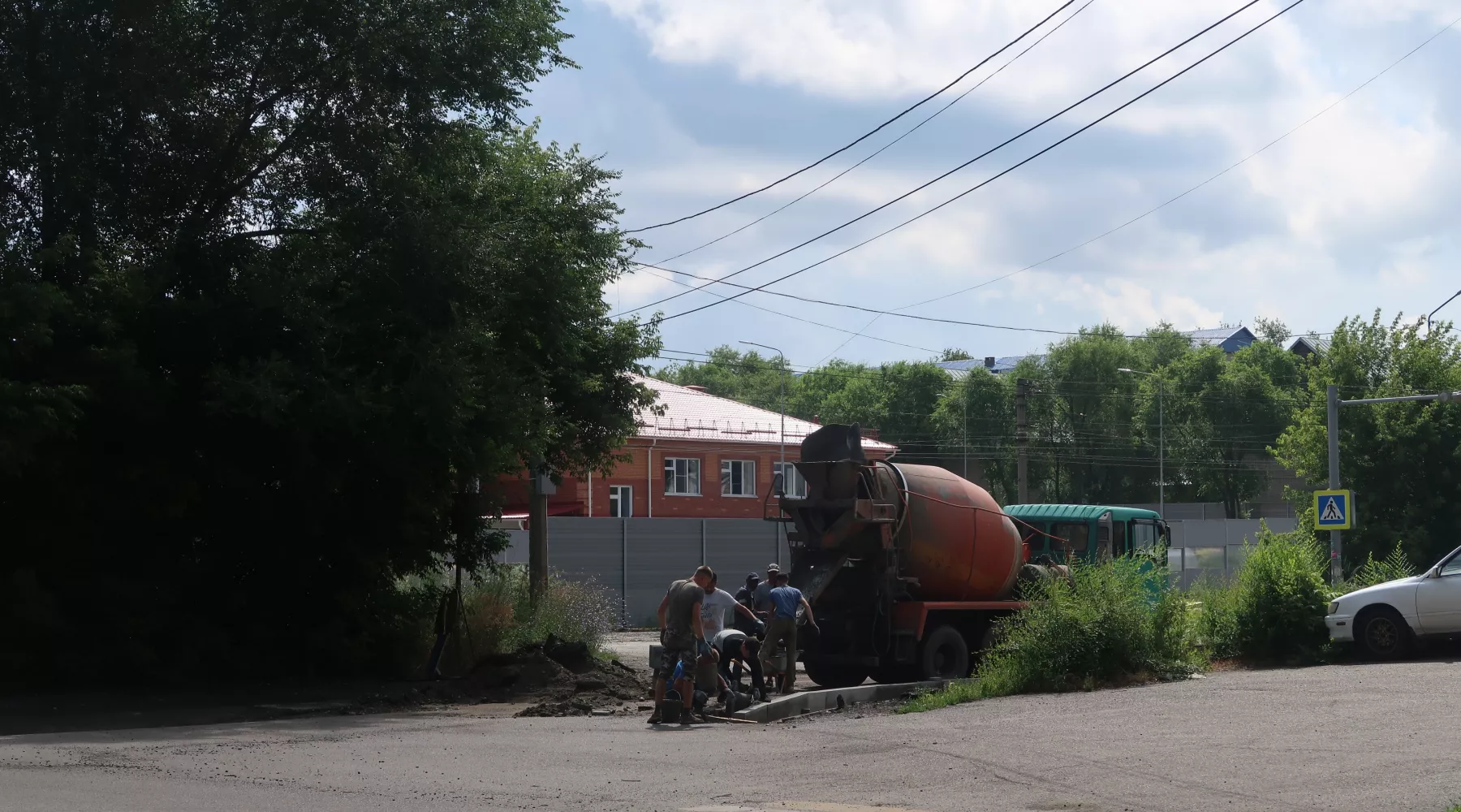 Ремонт дороги.